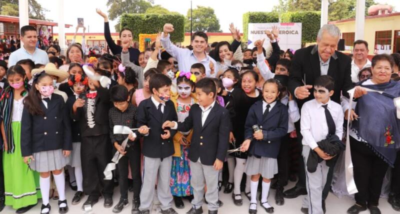 Construye #GobiernoDeSoluciones Domo y Baños en la Primaria Guadalupe Victoria