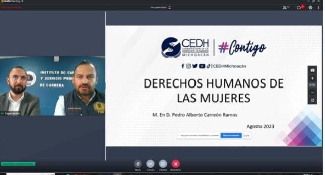 Imparte FGE Capacitación a 119 Personas Servidoras Públicas con el Tema “Derechos Humanos de las Mujeres”