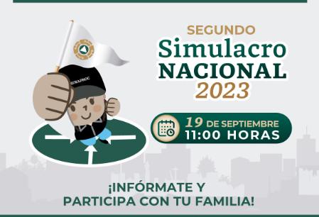 Segundo Simulacro Nacional 2023 este 19 de Septiembre