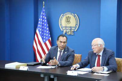 Visita Embajador de EU en México, instalaciones de la Fiscalía General del Estado