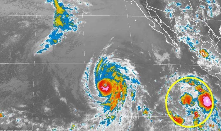 Ciclón en el Océano Pacífico