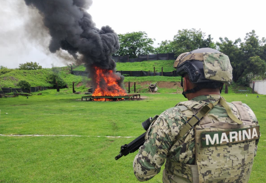 Incineran más de Tres Toneladas de Droga Asegurada en Michoacán