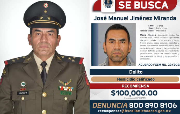 Ofrece FGE 100 mil Pesos por Información del Ex Jefe de Escoltas de Carlos Manzo